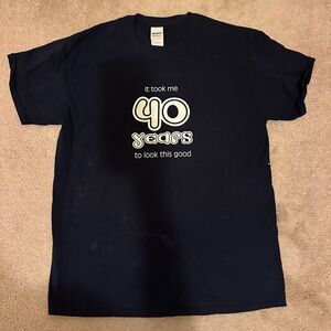 Gildan Dark Blue Men's Tee with Fun Print